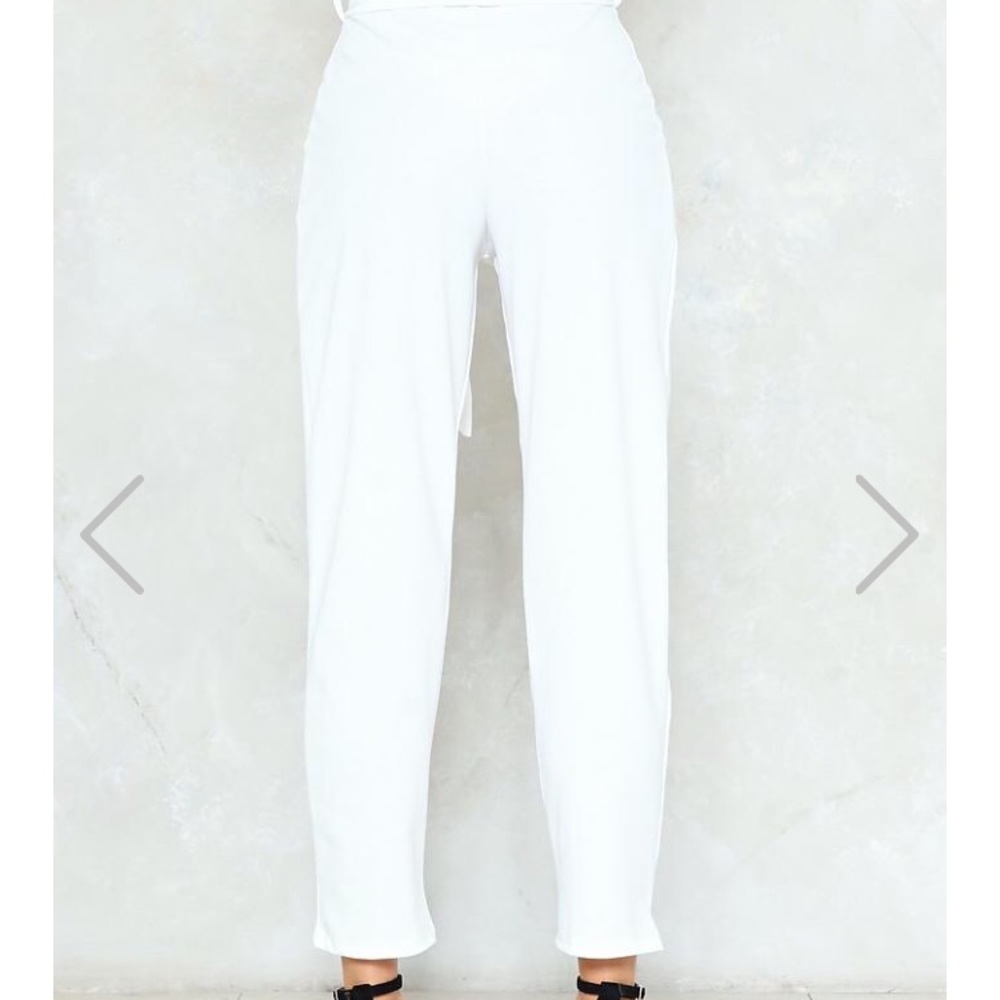 Nasty Gal High Waist Tie Pants - Picture 4 of 4
